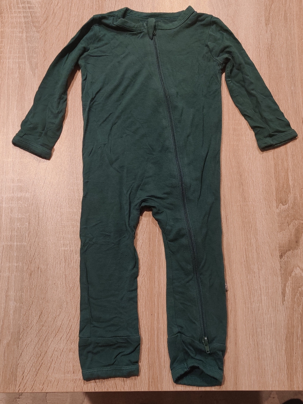 Kyte BABY Dark Green Zip Front One-Piece Size 6-12mo
